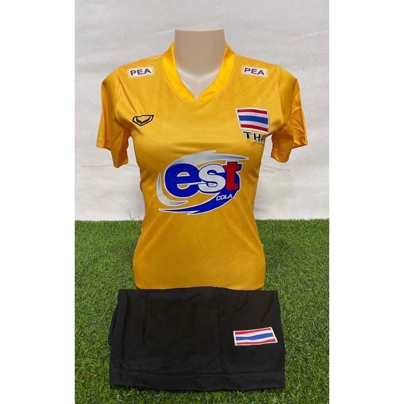 

Тренировочная женская сборная Таиланда по волейболу JERSEY CHEER Версия для печати Быстросохнущая форма с V-образным вырезом и коротким рукавом с логотипом флага Таиланда для занятий спортом в помещении XL