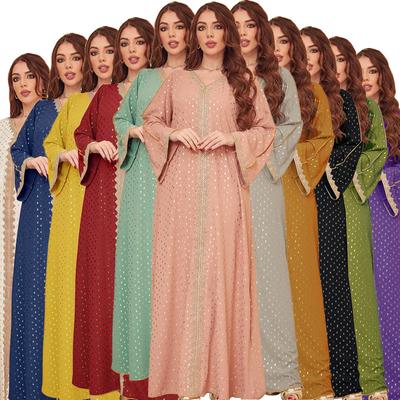 Europa, América, Oriente Médio Roupas femininas, Hot Stamping de verão, Robe muçulmano de Dubai