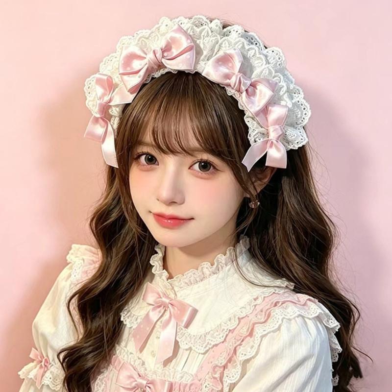 Japanese Style Lace Hair Accessory With Large Butterfly Bows Harajuku Fashion Headpiece Perfect For Summer Outfits