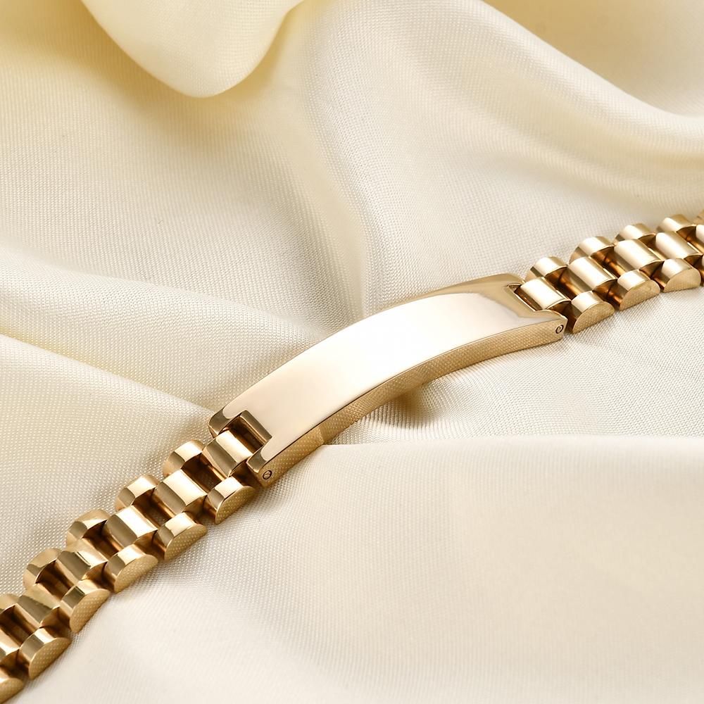 New Fashion Watch Chain 10mm Smooth Titanium Steel Bracelet for Men Customizable Personalized Male Gentleman Business Gift