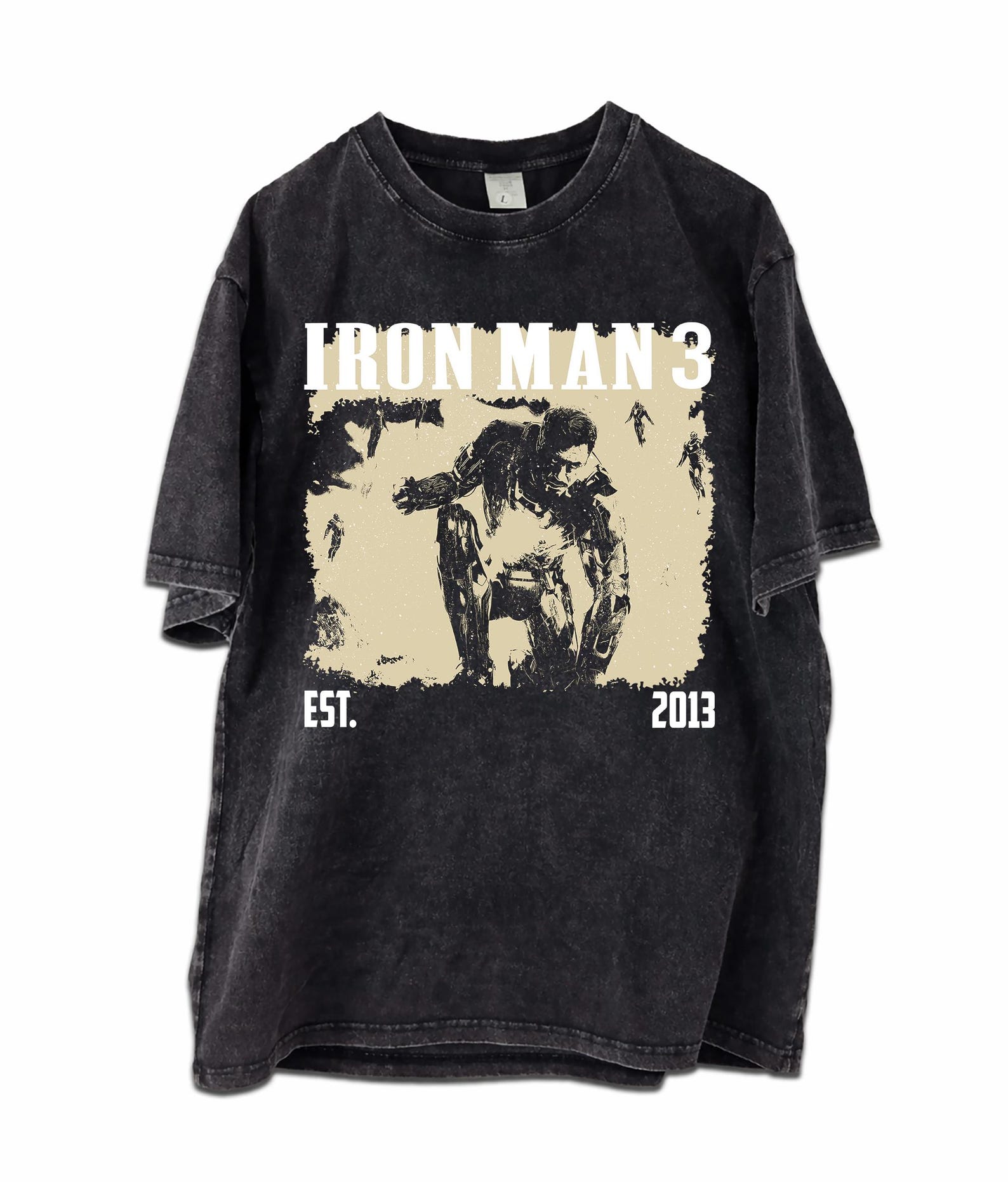Iron Man Vintage Superhero Shirt, Retro Marvel Film Tee XL