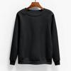 Women's Fashion Casual Round Neck Long Sleeve Fleece-Lined Solid Color Sweatshirt