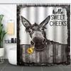Waterproof Shower Curtain Digital 3D Printing Fun Animal Cat Shower Curtain Partition Curtain Shower Cloth