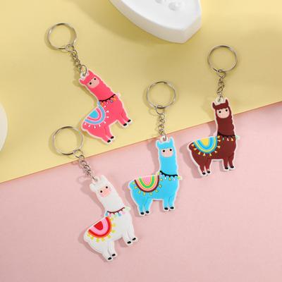 4/8 Stück Alpaka Form Schlüsselanhänger Anhänger Schlüsselringe Füllmaterialien Geburtstag Weihnachten Party Tasche Cartoon Lama Geschenke Handtaschen Anhänger