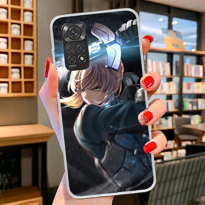 Fate Zero Stay Night Saber Cover Phone Case For Xiaomi Redmi Note 15 14 13 12 11 10 Pro Plus 14S 12S 11S 11T 11E 10S Soft Fundas