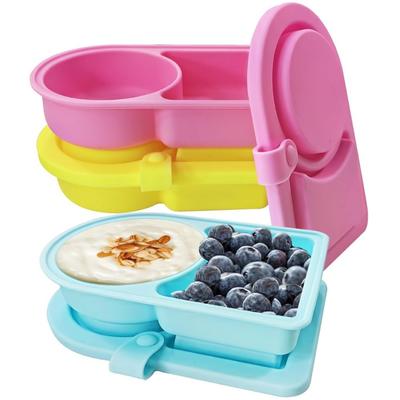 Snack Containers Silicone 15x10x4cm Versatile Snack Containers: Space-Saving, For-Durable & Dishwasher Storage Kitchenware