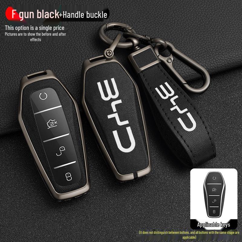 BYD Han Key Case for Qin Pro, Song Max, New Energy, Tang, Song Plus - Metal Shell Car Bag Buckle.