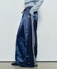 Nigaennikol Dot Double Line Satin Pants_Navy