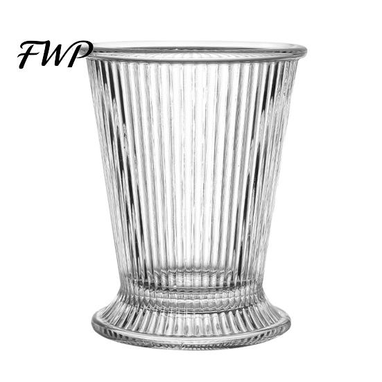 Barware Glass Hand-Rolled Rim Julep with Thickened Wall 310ml Cocktail Cup for Smooth Lip Wine Mojito Whiskey Juice & Beer Classic Tumbler Home A