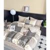 "Double-sided Print" Percale Duvet Cover Set 80 Threads/cm² for Bed 140 To 160