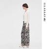 ELLASSAY Women's Mulberry Silk Printed Wide-Leg Pants