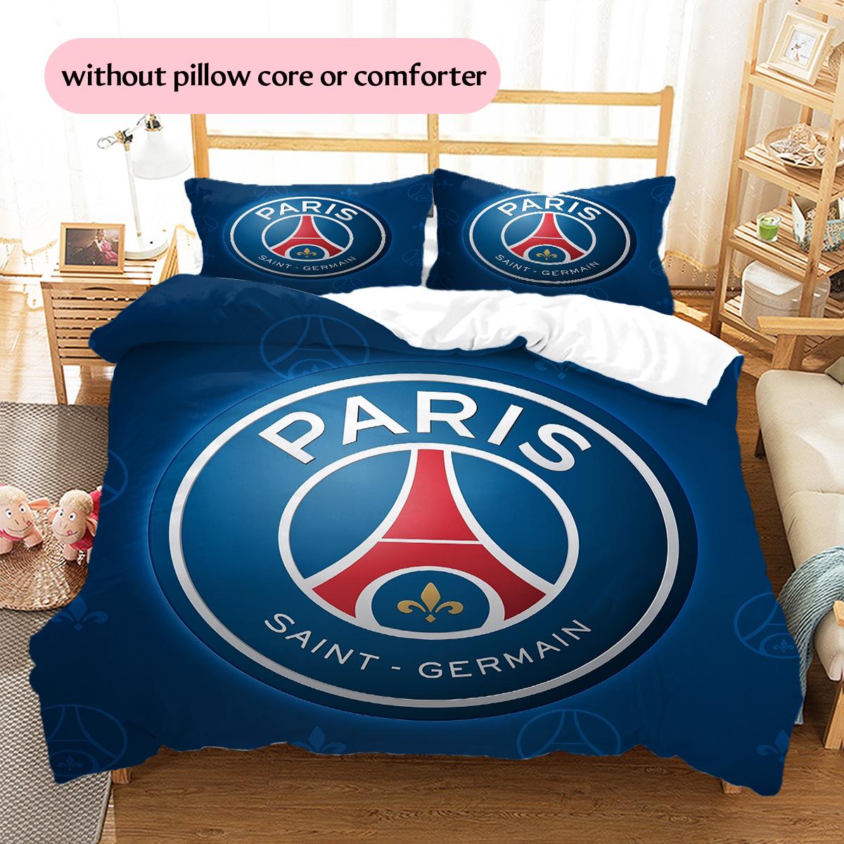 

Стиль Paris Saint-Germain Футболний клуб Постільна білизна Декор для дому Подарунок на день народження (1 * підковдра + 2 * наволочка, без наповнювача) 140x200cm