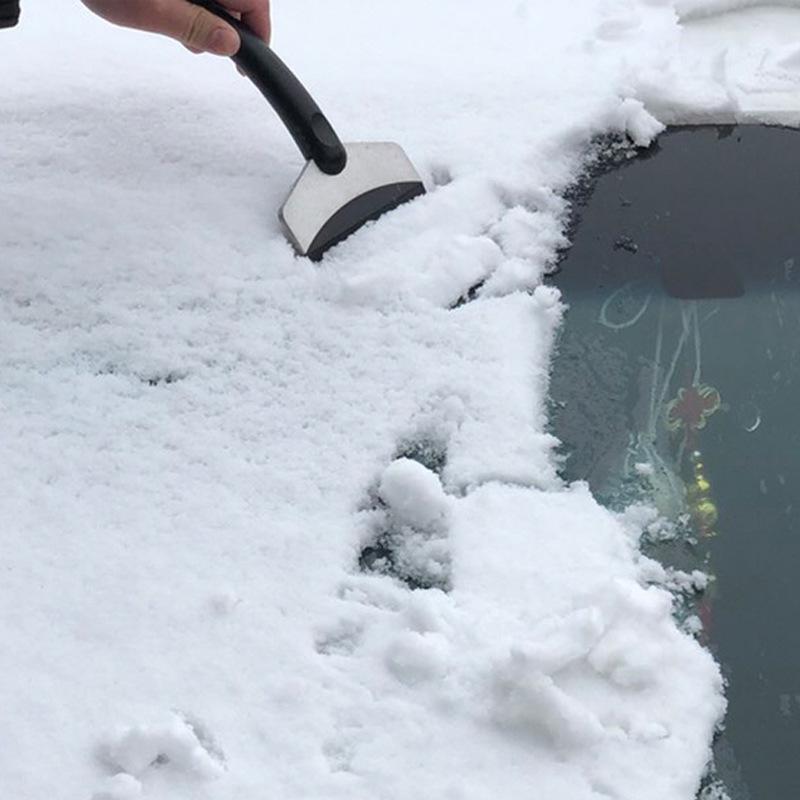 Stainless Steel Car Snow and Ice Removal Shovel - Winter Safety Emergency Tool for Snow Shoveling and Glass Defrosting