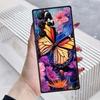 Butterfly flower pattern Phone Case For Samsung Galaxy S26 S25 S24 S23 S22 S21 S20 Ultra Plus FE 5G Black Soft TPU