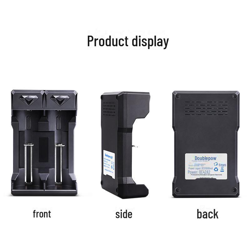 Chytrá USB nabíječka se dvěma sloty pro dvojité lithiové baterie 18650/21700 3,7V/4,2V