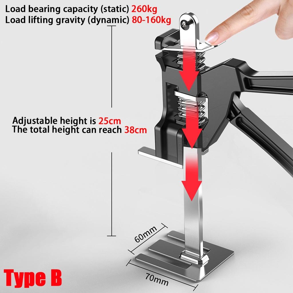Black Adjustable Labor-saving Arm Board Lifter Cabinet Jack Door Use Plaster Sheet Repair Slip Balance Woodworking Clamping Tool