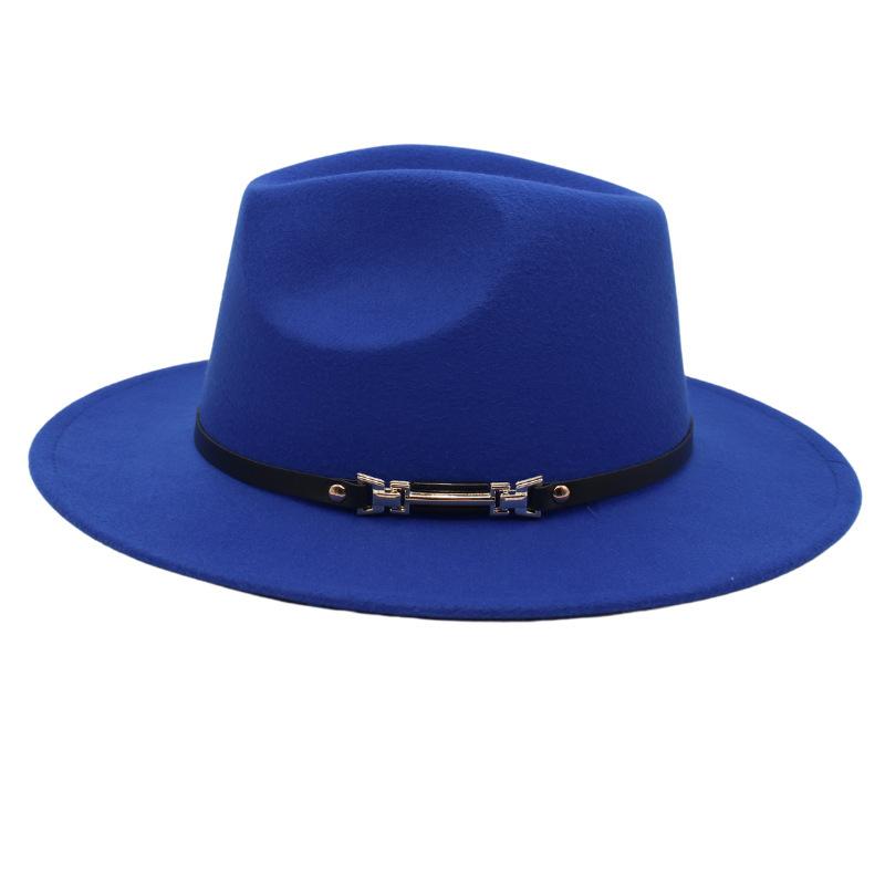 Photography Top Hat Belt Buckle Jazz Hat Men And Women Felt Hat Plush Hat Fedora Hat Metal