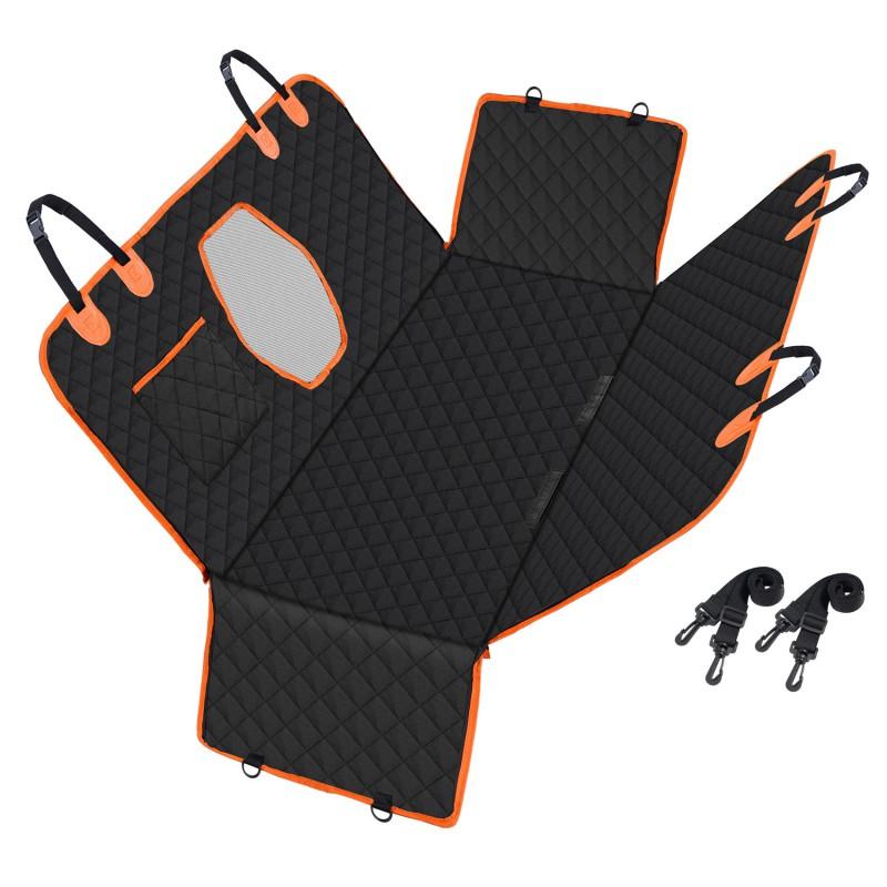 Dog Car Seat Cover Rear Bench - Heavy Duty Waterproof Pet Mat With Mesh Ventilation Thick PP Cotton Padding