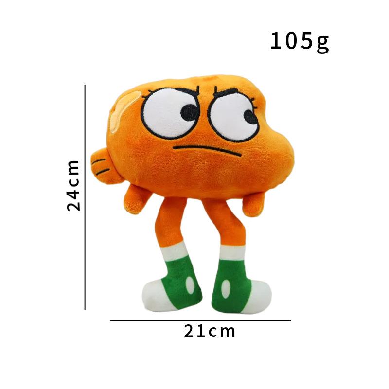 Bambola Peluche Darwin di Lo Straordinario Mondo di Gumball Cartone Animato Banana Joe Anais Richard Nicole Peluche Kawaii Morbido Cuscino Decorativo Giocattolo Regalo per Bambine