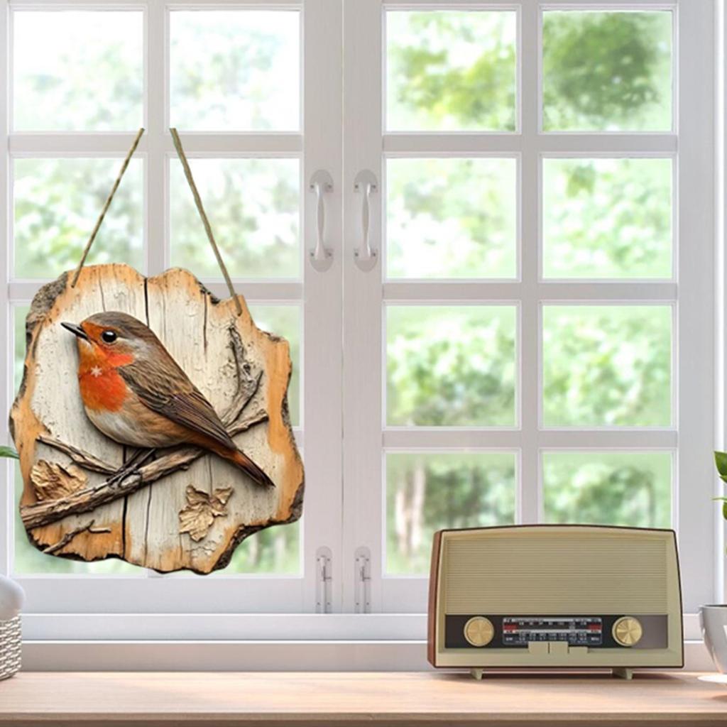 Wooden Wall Hanging Decor – Rustic Bird Ornament For Porch, Balcony, And Home Wall