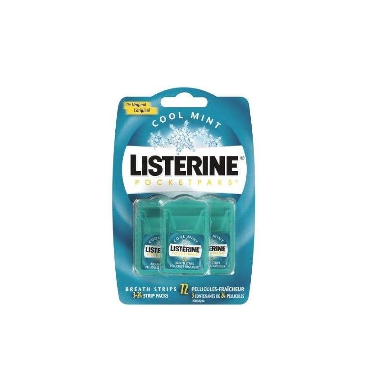 

[Listerine]LISTERINE PocketPaks Breath Strips - Cool Mint 72 strips (24 sheets x 3) cool mint flavor [Overseas direct shipment]