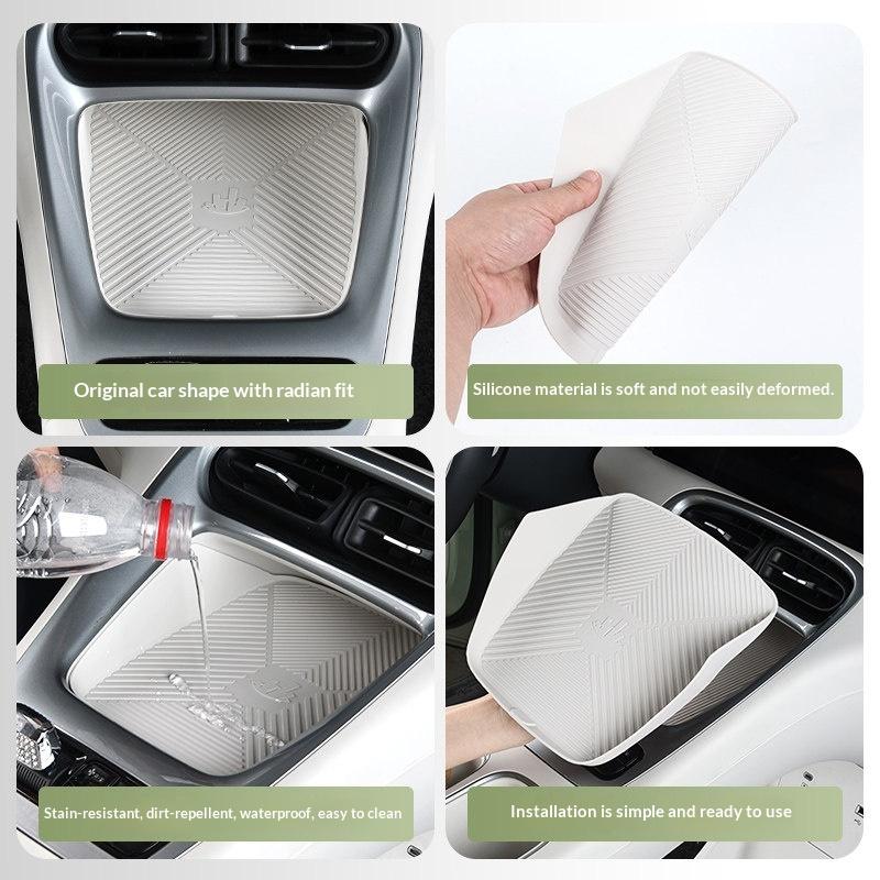 For Geely EX2 Starry Wish Wireless Charging Pad Silicone Pad Cup Coaster Non-slip Pad Interior of The Center Console Accessories