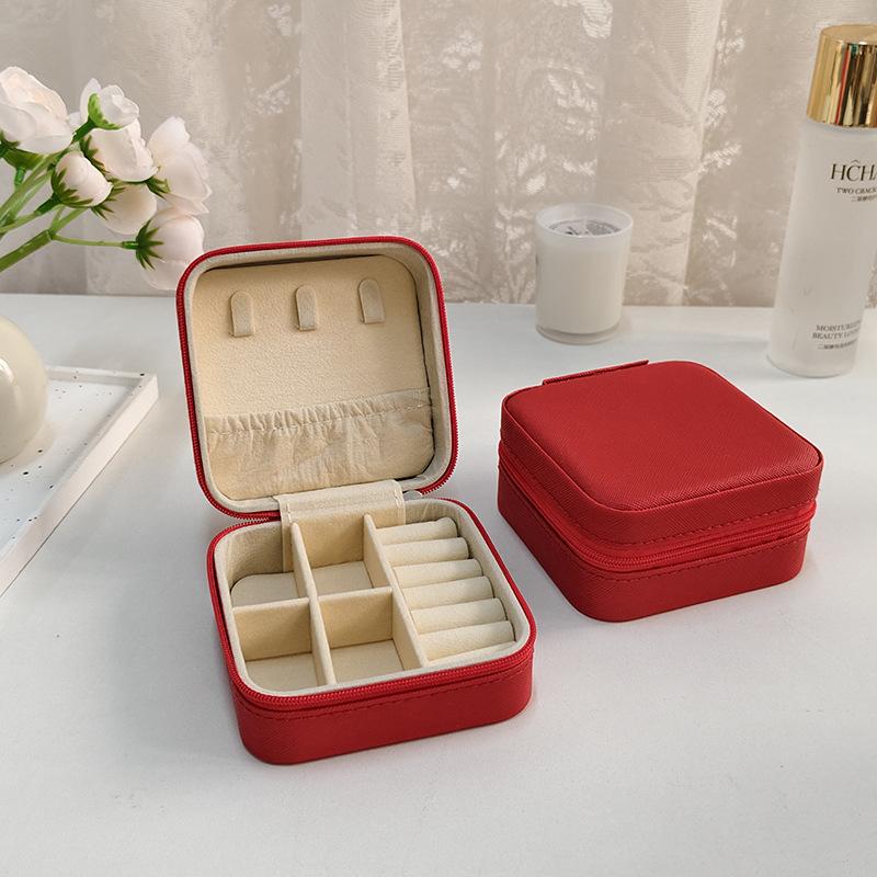 Simple ins jewelry storage box travel creative mini portable stud earrings necklace box ring jewelry packaging box