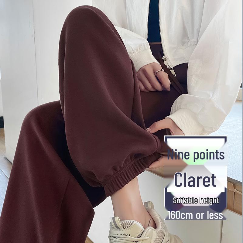 

Женские коричневые спортивные штаны с манжетами – высокая посадка, свободные, стройнящие, повседневные прямые штанины для весны и осени. S