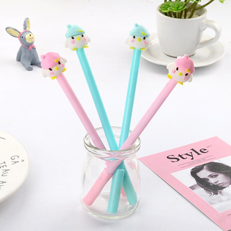 

Hooded Chick Neuter Pen Bird Mushroom Black Water-Based Pen Student Stationery Fresh Pen Factory Direct Sales
