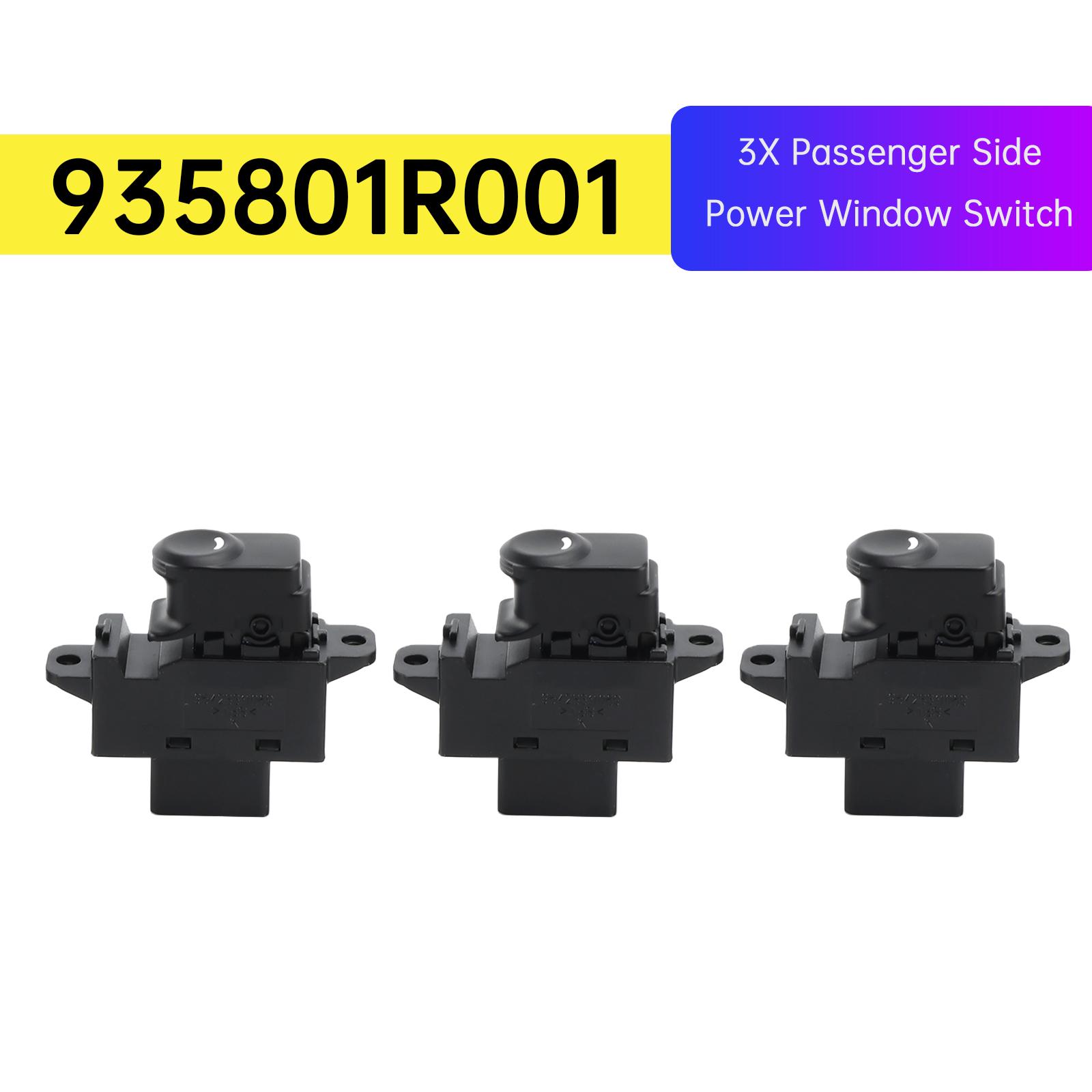3X Passenger Side Power Window Switch 935801R001 for Hyundai Accent 2011-2017