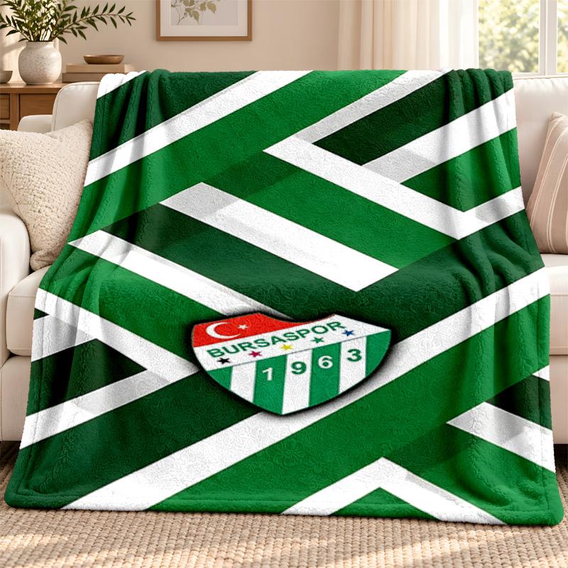 Bursaspor blanket Flannel Blanket Soft Cozy Plush Throw for Sofa Bed Lightweight Home Decoration Outdoor camping