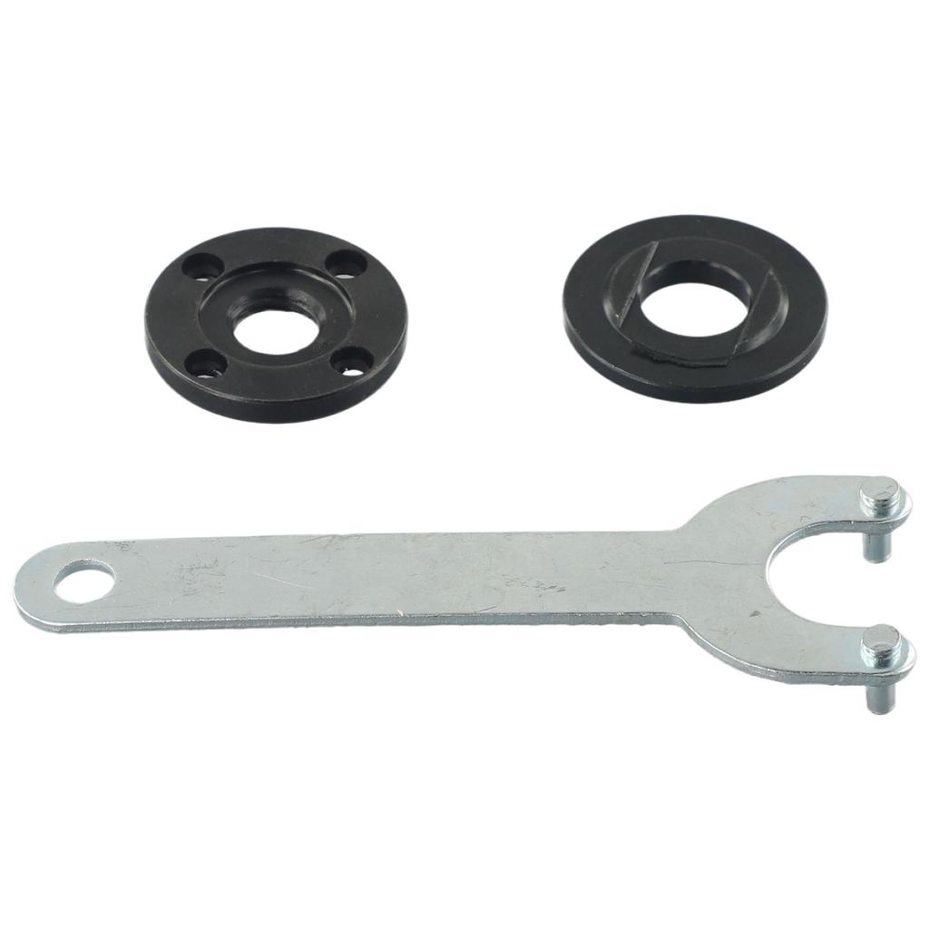 Angle Grinder Replace Flange Nut Set For 14mm Spindle Thread Angle Grinder Metal Pressure Plate With Wrench Grinding Tool
