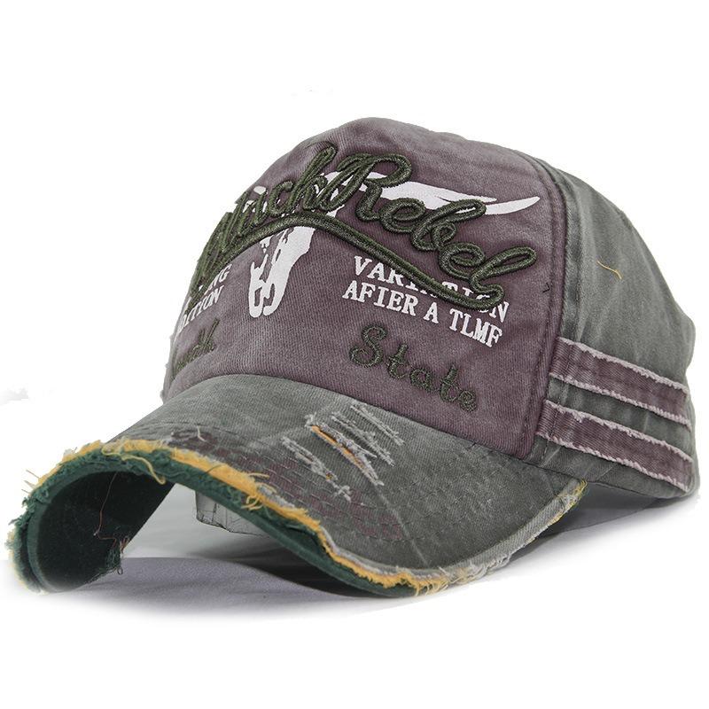 Alte Bullenkopf-Baseballkappe, gewaschene Kappe, Randkappe, Baseballkappen für Herren und Damen