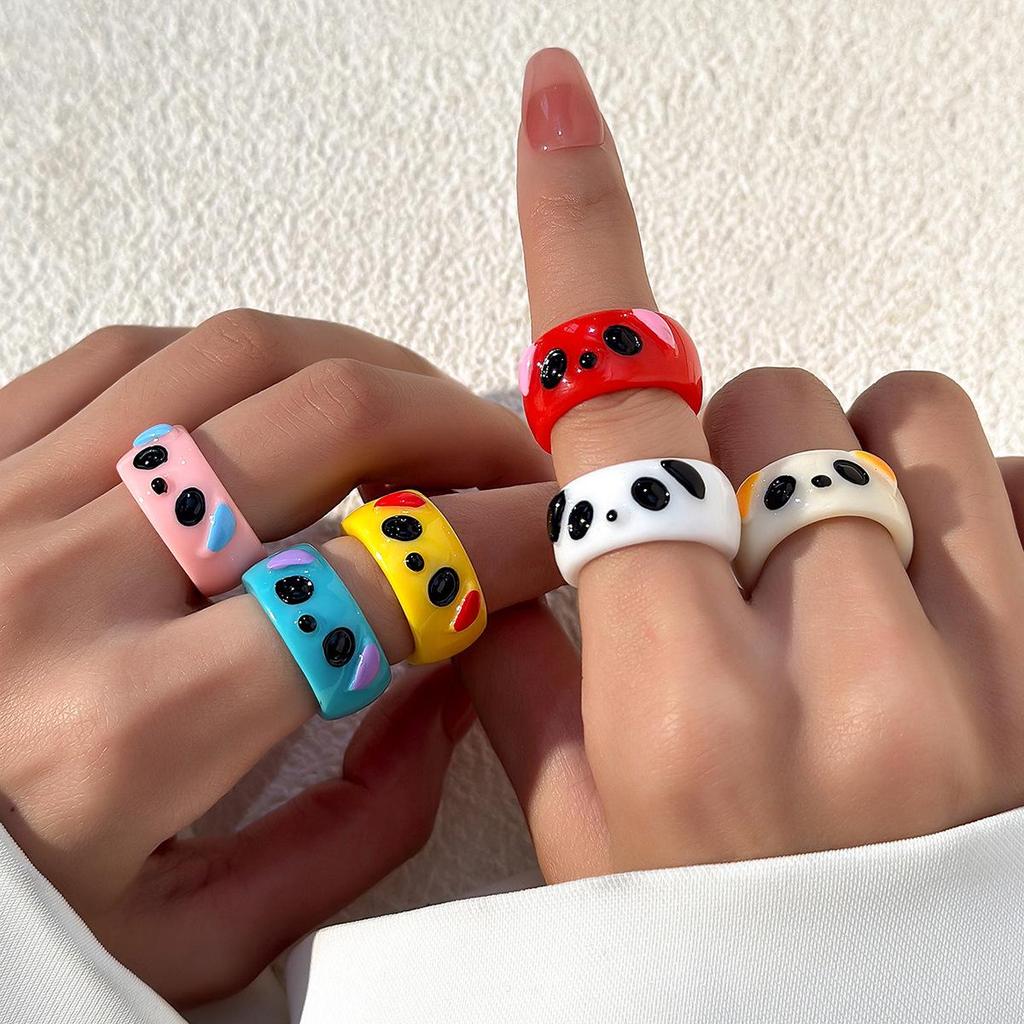 Versatile Candy Color Index Finger Ring: Fresh, Sweet, and Simple Women's Jewelry