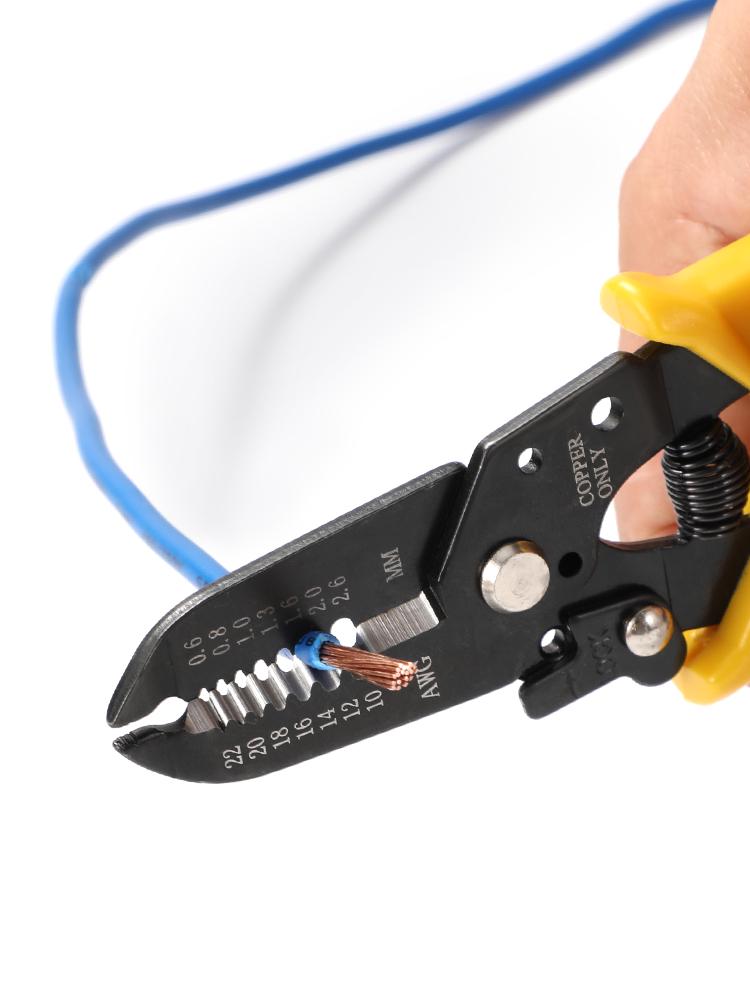 Multi-Functional Wire Stripper and Crimping Tool: Electrician's Stripping, Cutting, and Cable Pliers.