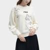 Fila Embroidered Animal Pattern Casual Long Sleeve Knit Top Women Tops Light-Beige F11W348409F-IV
