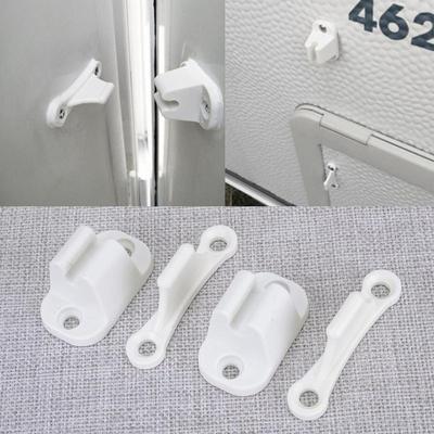 White Nylon Door Retainer Catch Stopper Resile Limiter Lock Holder T Shape Universal for Caravan Motorhome Boat Camper