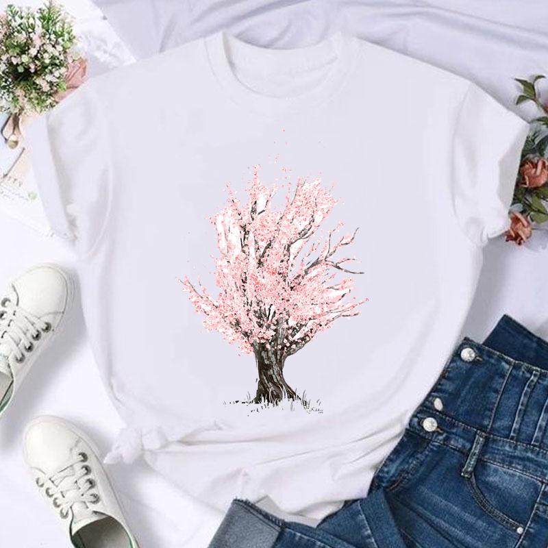 Short Sleeve Moon Vintage Lovely Style Fashion Summer Women Print T Shirt Female Casual Top Tshirts Cartoon Graphic Tee T-Shirt