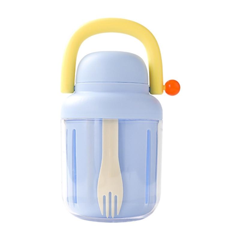 

Vegetable Fruit Shaker Cup with Detachable Sauce Compartment Portable Large Capacity Breakfast Storage Container синій