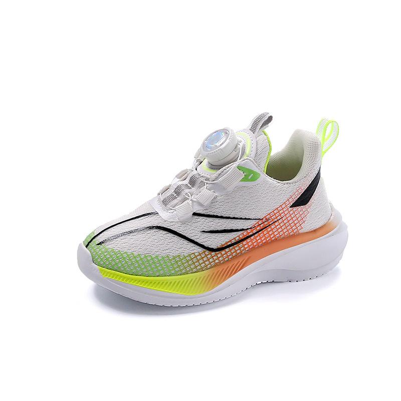 Girls' sports shoes 2025 spring and autumn new fashion knob medium and older children's casual shoes soft sole non-slip children's running shoes