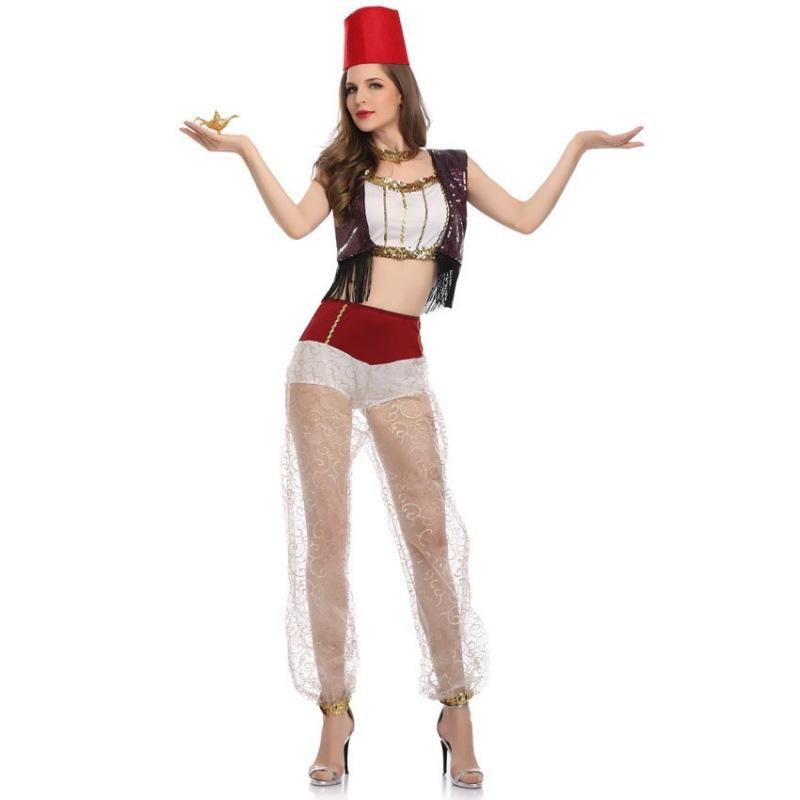 Enchanting Aladdin Lamp Costume For Women Perfect For Anime Cosplay And Halloween Fun
