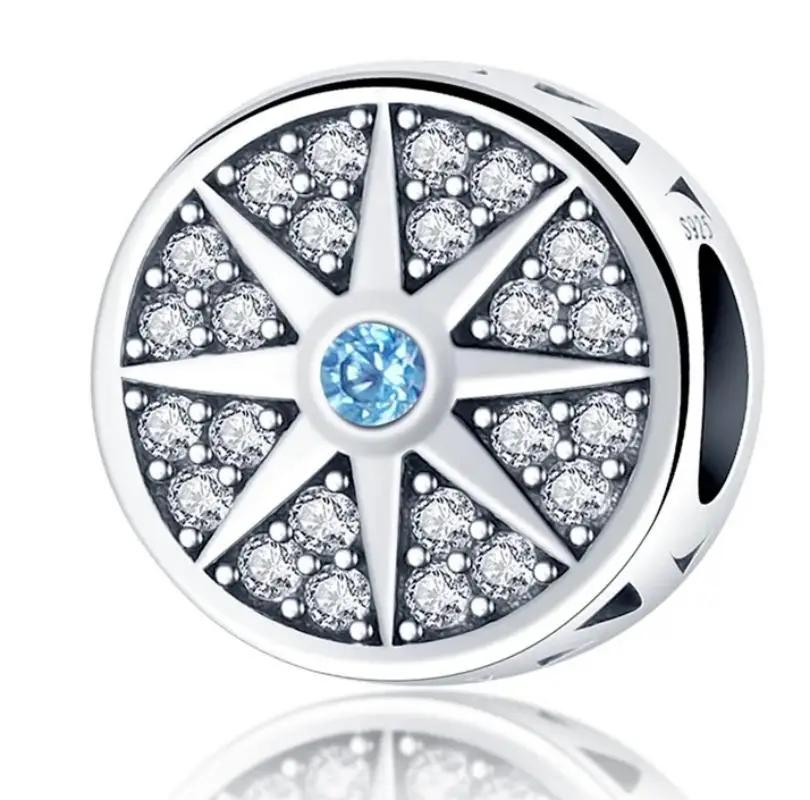 

Charm Genuine Copper Plated Eye Demon Blue Zirconite Bead Fits Bracelets DoItYourself Beautiful Gifts Women Delicate Jewellery