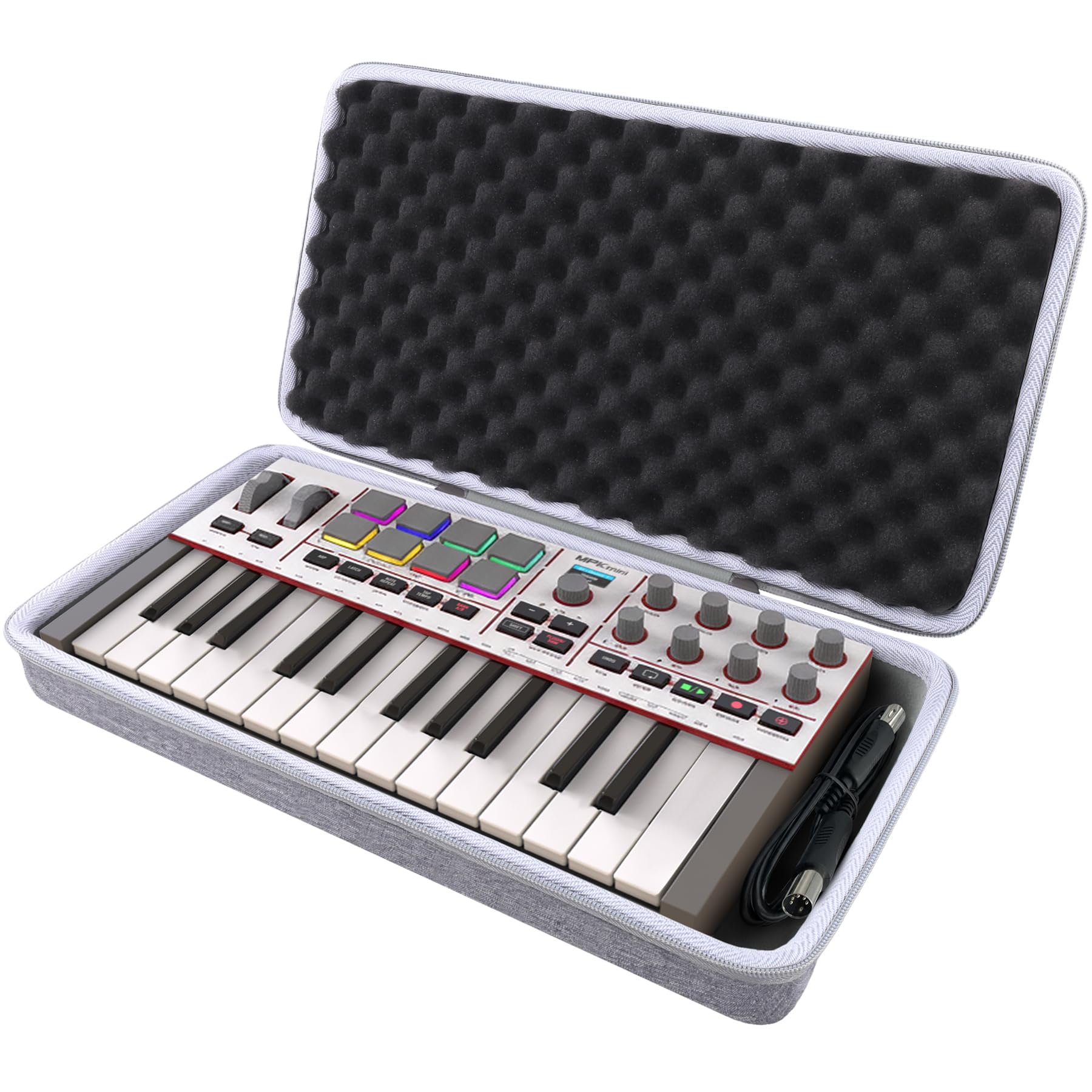(Только случай) MIDI-клавиатура Akai Professional MPK Mini IV, контроллер MPKMINI4W, чехол для хранения, серый - co2CREA