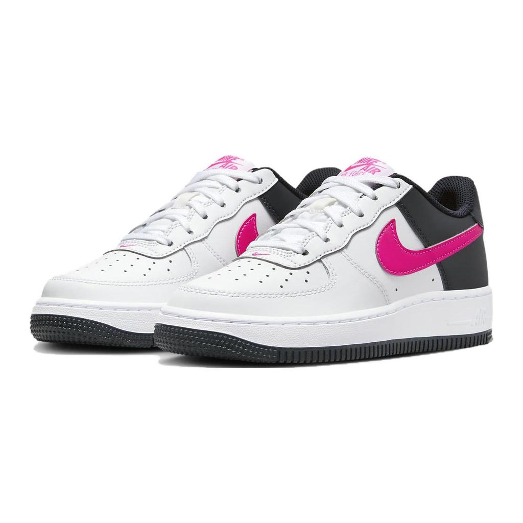 Nike Air Force 1 Comfortable Abrasion Resistant Breathable Low top Kids Fit Black White CT3839-109