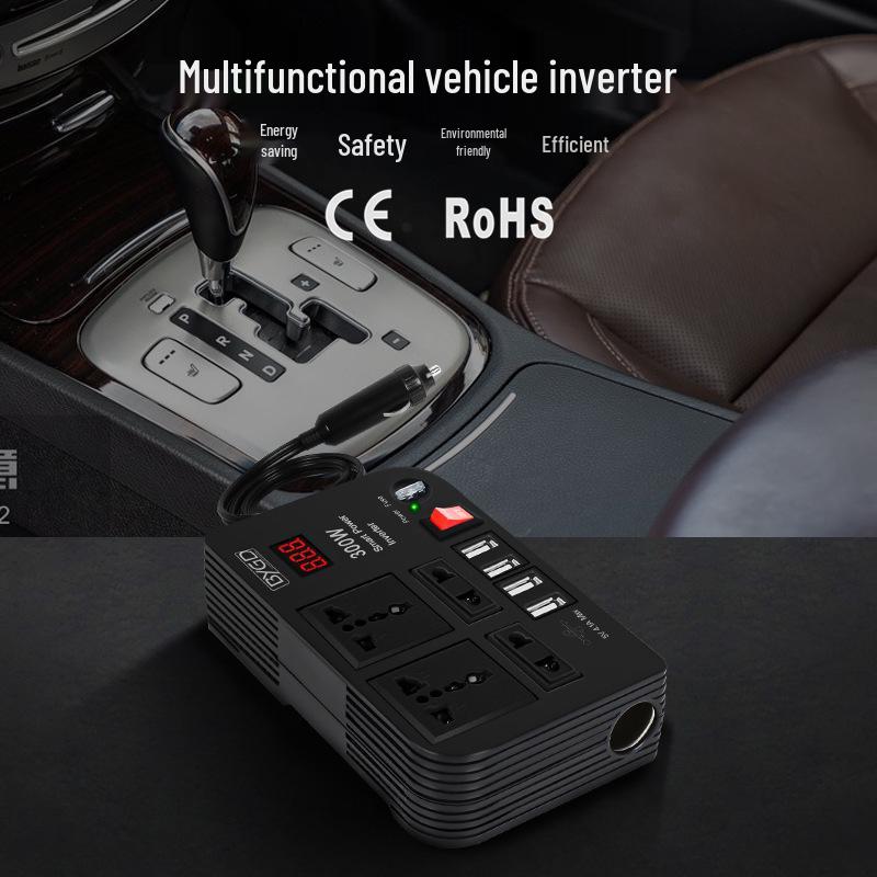 12V 300W Car Inverter: 220V AC Power Converter for Vehicle Appliances