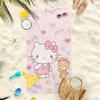 1pc Sanrio Hello Kitty & Teddy Bear Pink Beach Towel - Quick-Dry Large Bath Towel Machine Washable, Stylish & Absorbent