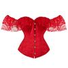 Court Style Jacquard Bodysuit with Lace Straps