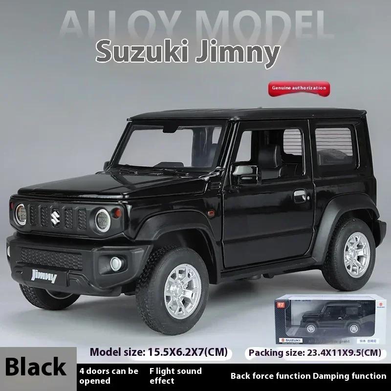 1:24 Suzuki Jimny SUV Tout-Terrain Modèle Réduit en Alliage Métal Moulé Sous Pression Véhicule Son & Lumière Collection Présentoir Hobby Décoration Cadeaux Pour Garçon