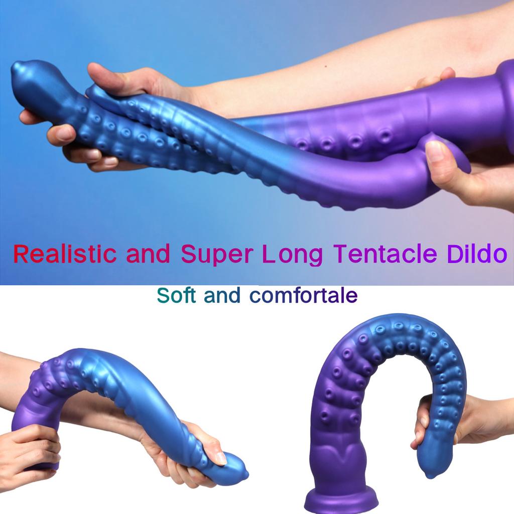 Tentacle Anal Plug - Liquid Silicone Fantasy Butt Plug with Color Mix Design, Realistic Texture for Beginners & Advanced Play Sex Toys