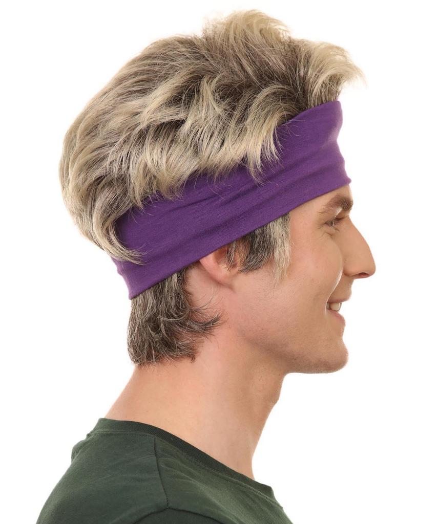 Wigs2you H-5628 Premium Adult Men's Kung Fu Cobra Hero Wig with Headband, Soft Synthetic Hair, Perfect for Halloween and Parties
